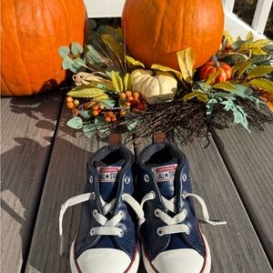 Converse Toddler Boys Navy and White High Top Sneakers